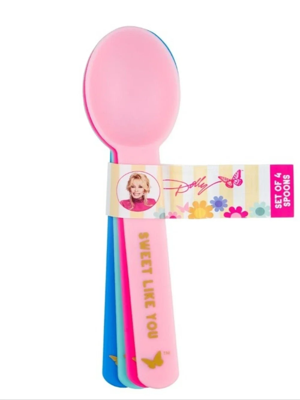 Dolly Parton Positive Message Pastel Dessert Spoons